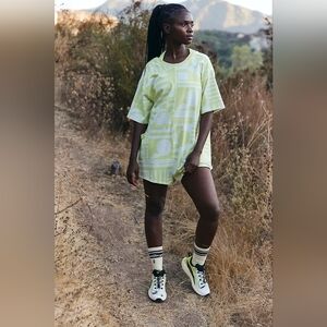 NWT Free People FP Movement Hot Shot Printed Romper in Sunday Market Zest, M